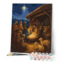 Afbeelding in Gallery-weergave laden, Schilderen op Nummer - Kerststal