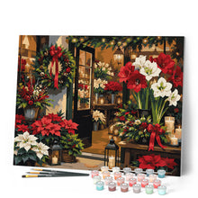 Afbeelding in Gallery-weergave laden, Schilderen op Nummer - Bloemist met Kerst