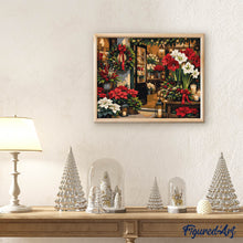 Afbeelding in Gallery-weergave laden, Schilderen op Nummer - Bloemist met Kerst