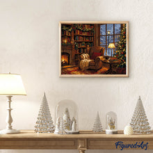 Afbeelding in Gallery-weergave laden, Schilderen op Nummer - Kerst bij de open haard