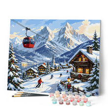 Afbeelding in Gallery-weergave laden, Schilderen op Nummer - Kerstuitje in de Alpen