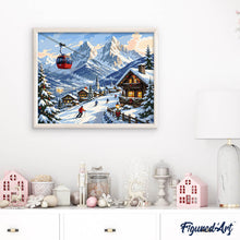 Afbeelding in Gallery-weergave laden, Schilderen op Nummer - Kerstuitje in de Alpen