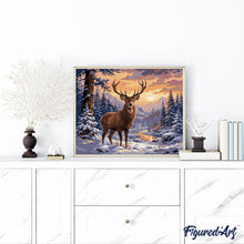 Afbeelding in Gallery-weergave laden, Schilderen op Nummer - Majestueuze winterhert