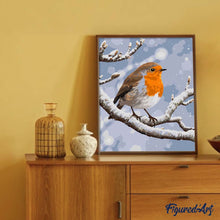 Afbeelding in Gallery-weergave laden, Schilderen op Nummer - Winterroodborstje
