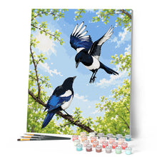 Afbeelding in Gallery-weergave laden, Schilderen op Nummer - Lente-eksters