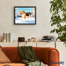 Afbeelding in Gallery-weergave laden, Schilderen op Nummer - Beagle in de sneeuw