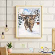 Afbeelding in Gallery-weergave laden, Schilderen op Nummer - Kat in de winter