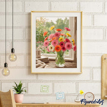 Afbeelding in Gallery-weergave laden, Schilderen op Nummer - Vrolijke gerbera's