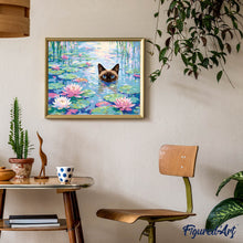 Afbeelding in Gallery-weergave laden, Schilderen op Nummer - Kat tussen de lelies