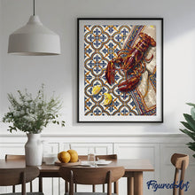 Afbeelding in Gallery-weergave laden, Schilderen op Nummer - Kreeft en Azulejos