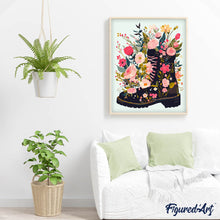 Afbeelding in Gallery-weergave laden, Schilderen op Nummer - Laarzen met wilde bloemen