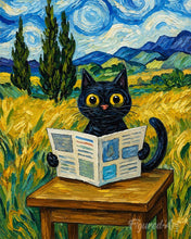 Afbeelding in Gallery-weergave laden, Schilderen op Nummer - Van Goghs nieuwsgierige kat