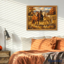 Afbeelding in Gallery-weergave laden, Schilderen op Nummer - Paarden op de Herfstweide