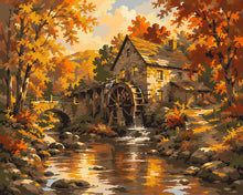 Afbeelding in Gallery-weergave laden, Schilderen op Nummer - Oude Watermolen in de Herfst