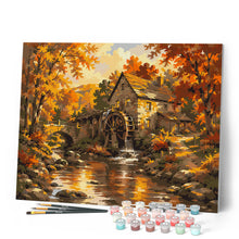 Afbeelding in Gallery-weergave laden, Schilderen op Nummer - Oude Watermolen in de Herfst