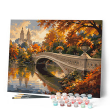 Afbeelding in Gallery-weergave laden, Schilderen op Nummer - Central Park in de Herfst met de Bow Bridge