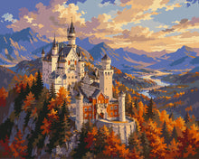 Afbeelding in Gallery-weergave laden, Schilderen op Nummer - Kasteel Neuschwanstein in de Herfst