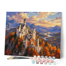 Afbeelding in Gallery-weergave laden, Schilderen op Nummer - Kasteel Neuschwanstein in de Herfst
