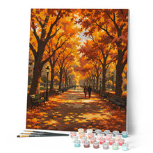 Afbeelding in Gallery-weergave laden, Schilderen op Nummer - Literaire Wandeling in Central Park in de Herfst