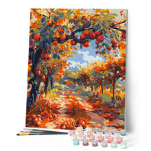 Afbeelding in Gallery-weergave laden, Schilderen op Nummer - Rode Appels aan een Herfstboom