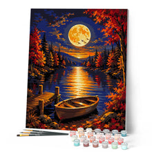Afbeelding in Gallery-weergave laden, Schilderen op Nummer - Harvest Moon boven het Meer