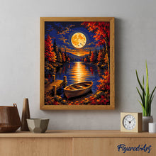 Afbeelding in Gallery-weergave laden, Schilderen op Nummer - Harvest Moon boven het Meer