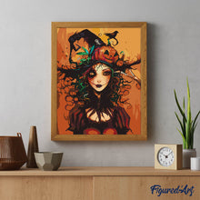 Afbeelding in Gallery-weergave laden, Schilderen op Nummer - Halloween Heksenportret