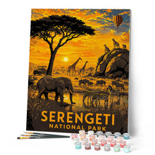 Afbeelding in Gallery-weergave laden, Schilderen op Nummer - Nationaal Park Serengeti - Tanzania