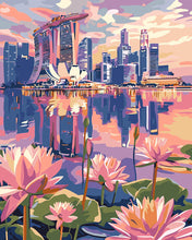 Afbeelding in Gallery-weergave laden, Schilderen op Nummer - Singapore en waterlelies