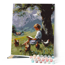 Afbeelding in Gallery-weergave laden, Schilderen op Nummer - Vintage schilderij van taferelen op het platteland