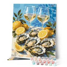 Afbeelding in Gallery-weergave laden, Schilderen op Nummer - Oesters en wijn