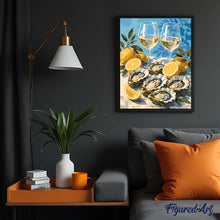 Afbeelding in Gallery-weergave laden, Schilderen op Nummer - Oesters en wijn