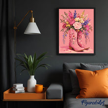 Afbeelding in Gallery-weergave laden, Schilderen op Nummer - Boeket van cowgirllaarzen