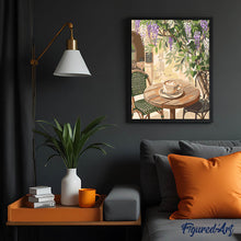 Afbeelding in Gallery-weergave laden, Schilderen op Nummer - Koffie en blauwe regen