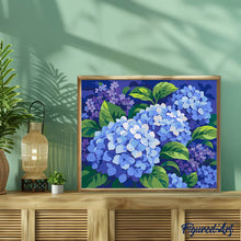 Afbeelding in Gallery-weergave laden, Schilderen op Nummer - Blauwe hortensia