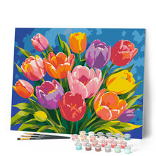 Afbeelding in Gallery-weergave laden, Schilderen op Nummer - Kleurrijk tulpenboeket