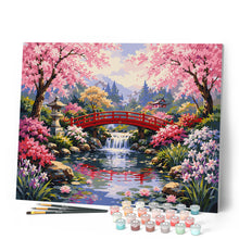 Afbeelding in Gallery-weergave laden, Schilderen op Nummer - Brug in de Japanse tuin