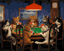 Afbeelding in Gallery-weergave laden, Schilderen op Nummer - Katten spelen poker