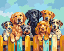 Afbeelding in Gallery-weergave laden, Schilderen op Nummer - Honden bij het hek