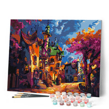 Afbeelding in Gallery-weergave laden, Schilderen op Nummer - Fantasiedorp in de schemering