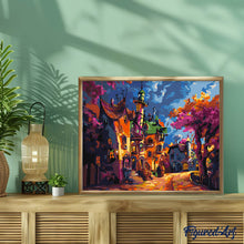 Afbeelding in Gallery-weergave laden, Schilderen op Nummer - Fantasiedorp in de schemering