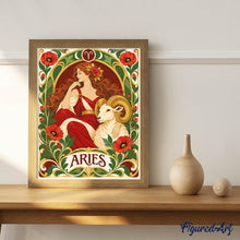 Afbeelding in Gallery-weergave laden, Schilderen op Nummer - Art Nouveau Sterrenbeeld Ram