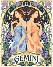 Afbeelding in Gallery-weergave laden, Schilderen op Nummer - Art Nouveau Sterrenbeeld Tweeling