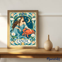 Afbeelding in Gallery-weergave laden, Schilderen op Nummer - Art Nouveau Sterrenbeeld Kreeft