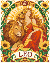 Afbeelding in Gallery-weergave laden, Schilderen op Nummer - Art Nouveau Sterrenbeeld Leeuw