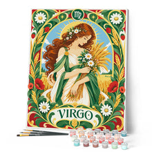 Afbeelding in Gallery-weergave laden, Schilderen op Nummer - Art Nouveau Sterrenbeeld Maagd