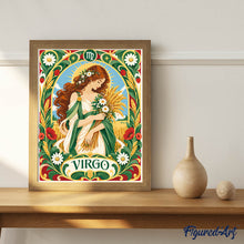 Afbeelding in Gallery-weergave laden, Schilderen op Nummer - Art Nouveau Sterrenbeeld Maagd