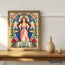 Afbeelding in Gallery-weergave laden, Schilderen op Nummer - Art Nouveau Sterrenbeeld Weegschaal