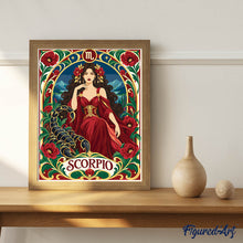 Afbeelding in Gallery-weergave laden, Schilderen op Nummer - Art Nouveau Sterrenbeeld Schorpioen