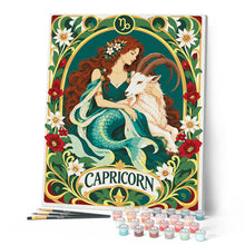 Afbeelding in Gallery-weergave laden, Schilderen op Nummer - Art Nouveau Sterrenbeeld Steenbok
